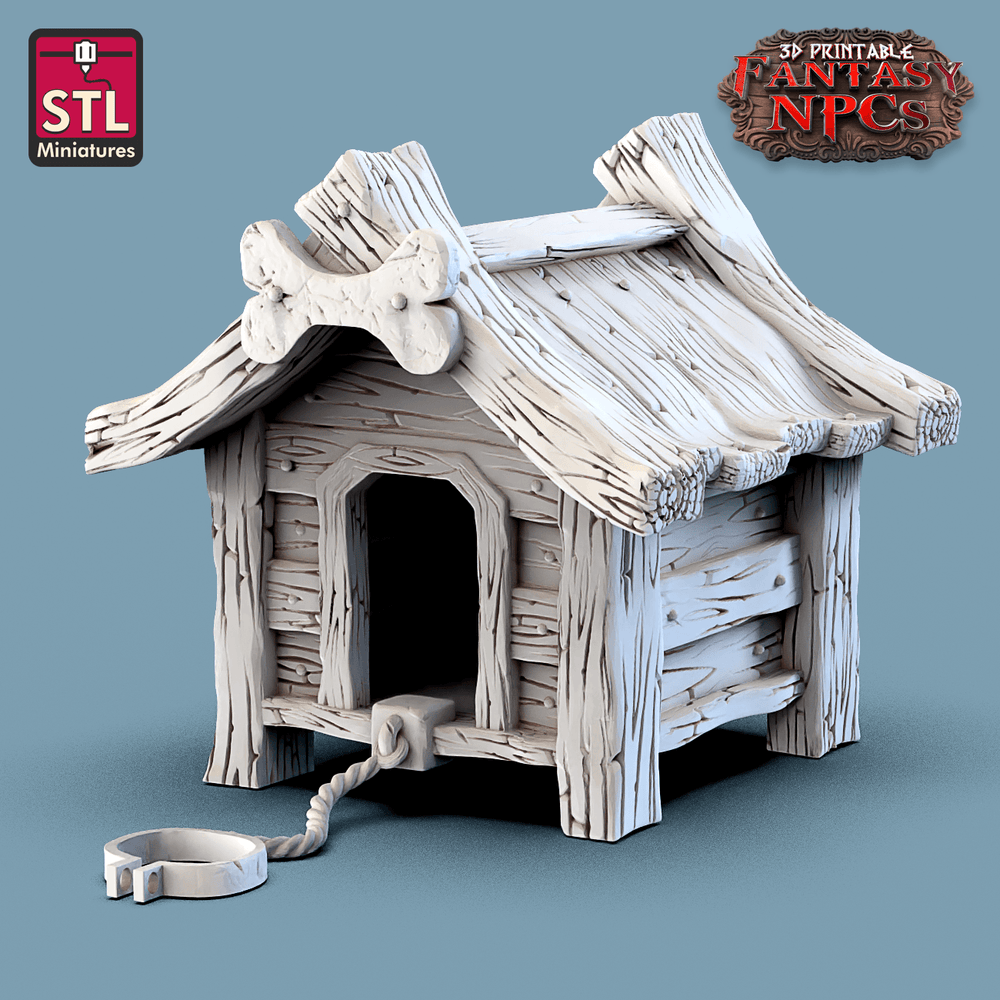 3D Printed STL Miniatures Farmer Set Fantasy NPC 28mm - 32mm War Gaming D&D (Online Only)