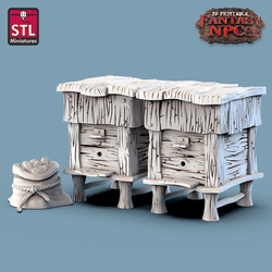 3D Printed STL Miniatures Farmer Set Fantasy NPC 28mm - 32mm War Gaming D&D (Online Only)