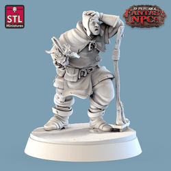 3D Printed STL Miniatures Farmer Set Fantasy NPC 28mm - 32mm War Gaming D&D (Online Only)