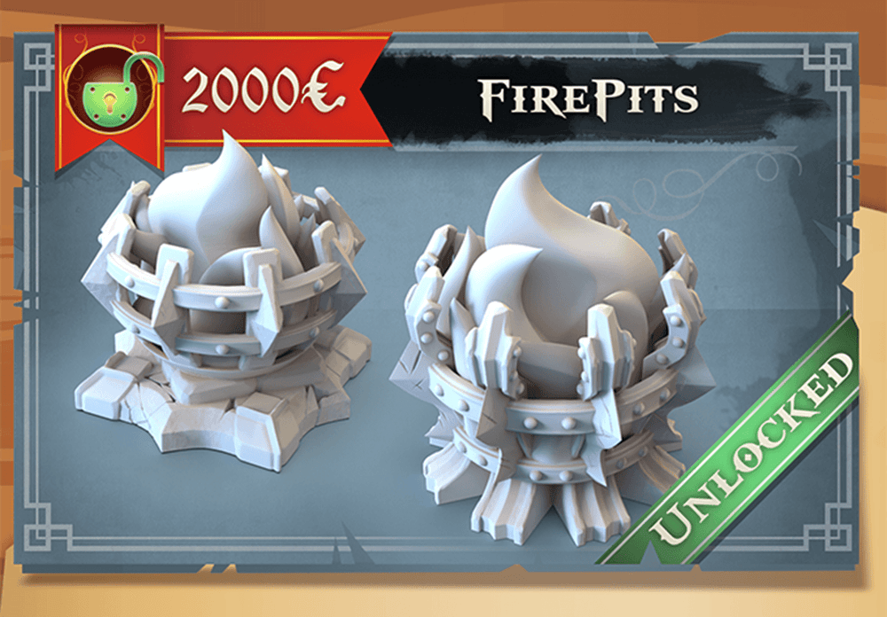 3D Printed STL Miniatures Fire Pits 28 - 32mm War Gaming D&D (Online Only)