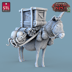 3D Printed STL Miniatures Fish Vendor Set Fantasy NPC 2 | 28 - 32mm War Gaming D&D (Online Only)