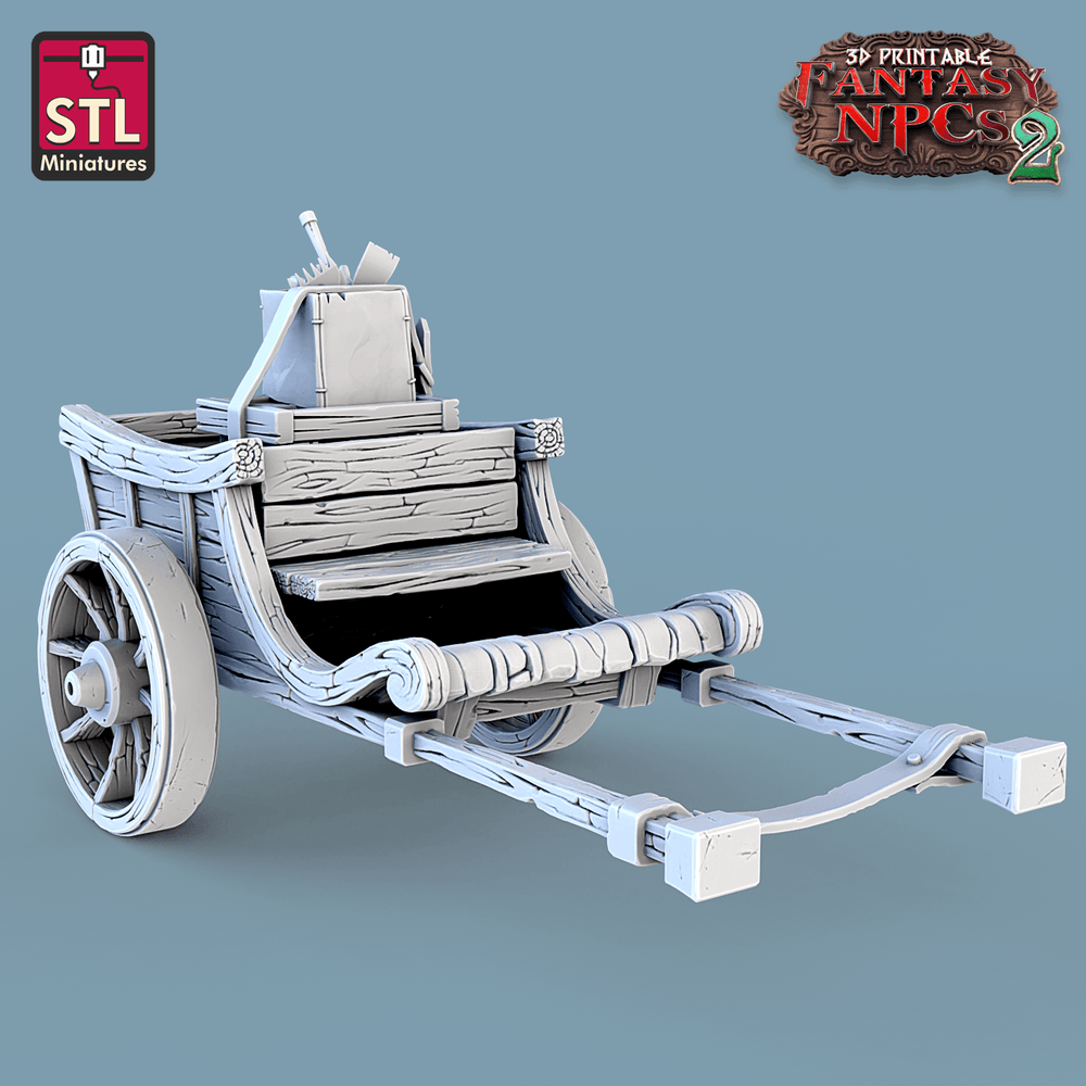 3D Printed STL Miniatures Florist Set Fantasy NPC 2 | 28 - 32mm War Gaming D&D (Online Only)