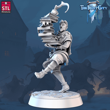 3D Printed STL Miniatures Frost City Apprentice Ver. 2 | 28 - 32mm War Gaming D&D (Online Only)