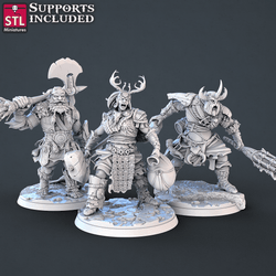 3D Printed STL Miniatures Frost Giants Set | 28 - 32mm War Gaming D&D (Online Only)