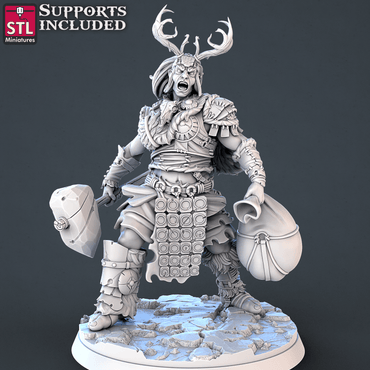 3D Printed STL Miniatures Frost Giants Set | 28 - 32mm War Gaming D&D (Online Only)
