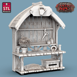 3D Printed STL Miniatures Gardener Set Fantasy NPC 28mm - 32mm War Gaming D&D (Online Only)