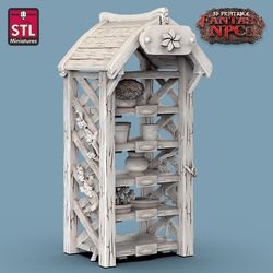 3D Printed STL Miniatures Gardener Set Fantasy NPC 28mm - 32mm War Gaming D&D (Online Only)