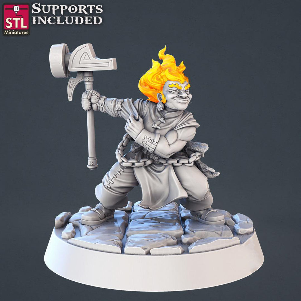 3D Printed STL Miniatures Genasi Set 28 - 32mm War Gaming D&D (Online Only)