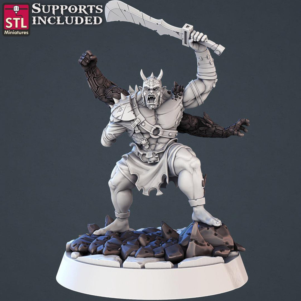 3D Printed STL Miniatures Genasi Set 28 - 32mm War Gaming D&D (Online Only)