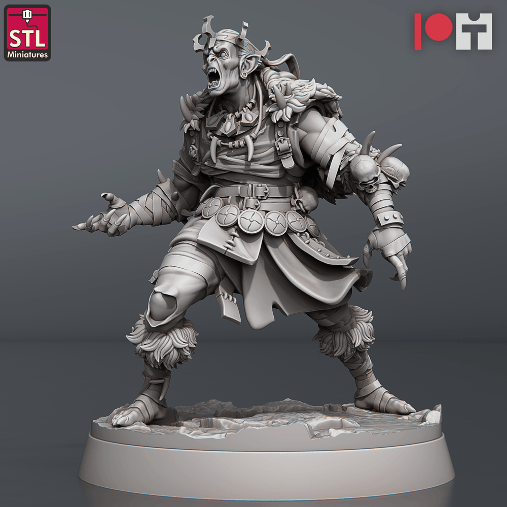 3D Printed STL Miniatures Ghoul King Set 28 - 32mm War Gaming D&D (Online Only)