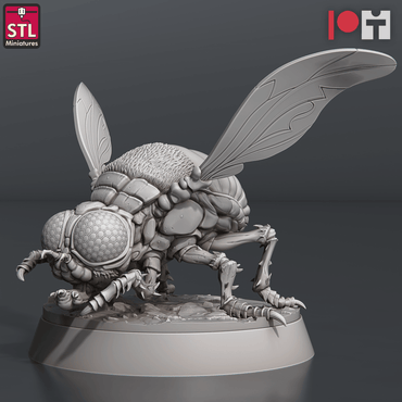 3D Printed STL Miniatures Giant Flies Set 28 - 32mm War Gaming D&D (Online Only)