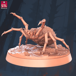 3D Printed STL Miniatures Giant Spiders Set 28 - 32mm War Gaming D&D (Online Only)