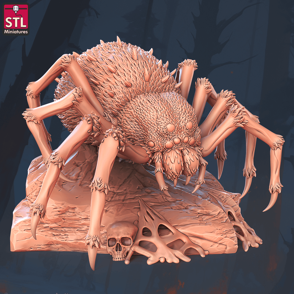 3D Printed STL Miniatures Giant Spiders Set 28 - 32mm War Gaming D&D (Online Only)