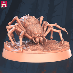 3D Printed STL Miniatures Giant Spiders Set 28 - 32mm War Gaming D&D (Online Only)