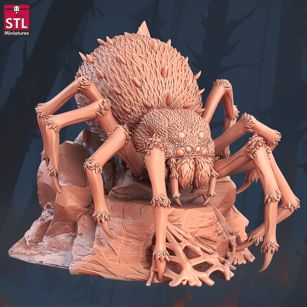 3D Printed STL Miniatures Giant Spiders Set 28 - 32mm War Gaming D&D (Online Only)