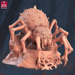 3D Printed STL Miniatures Giant Spiders Set 28 - 32mm War Gaming D&D (Online Only)