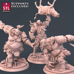 3D Printed STL Miniatures Giants Set 28mm - 32mm War Gaming D&D (Online Only)