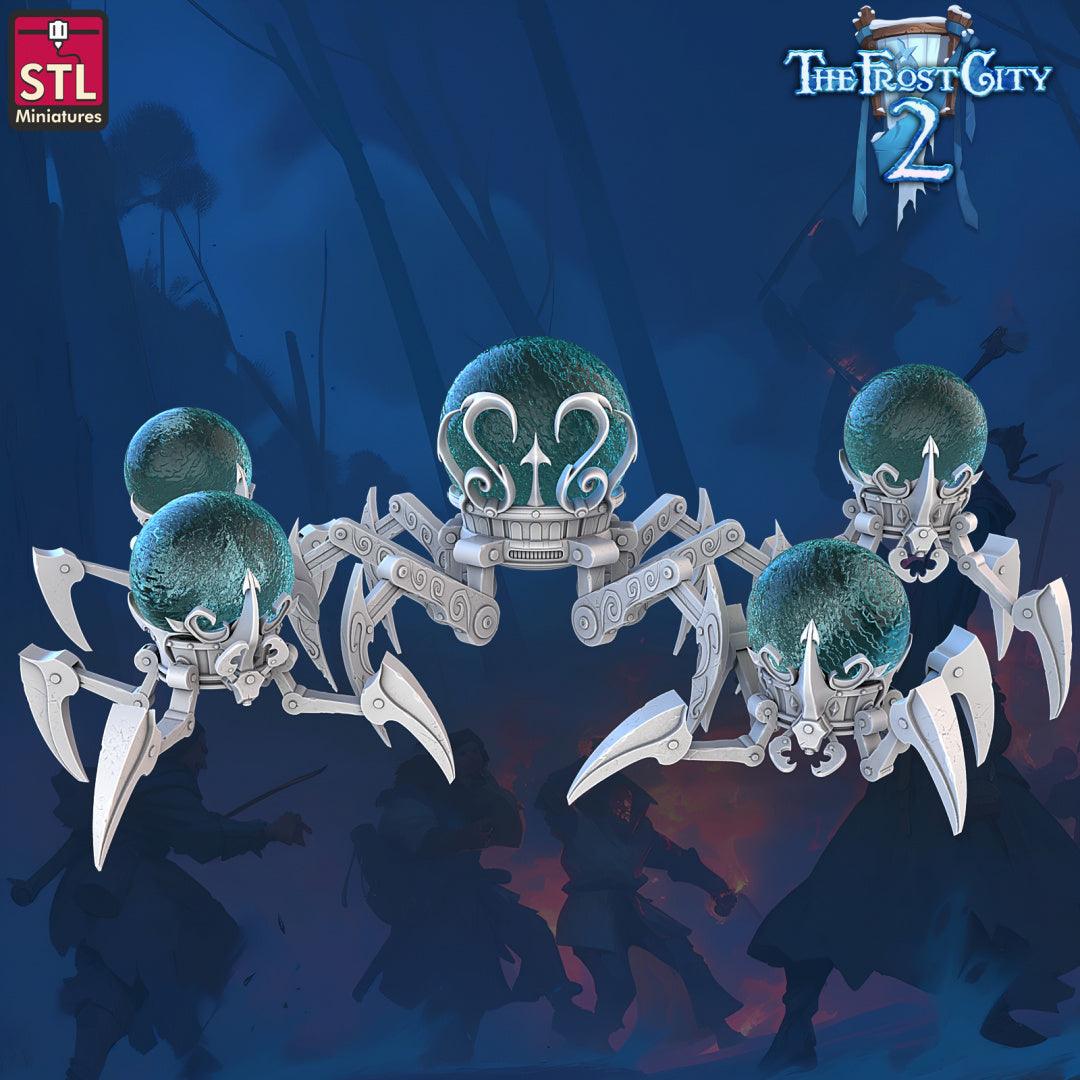 3D Printed STL Miniatures Glass Spiders The Frost City 2 28 - 32mm War Gaming D&D (Online Only)