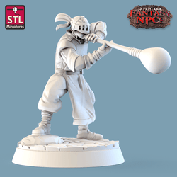 3D Printed STL Miniatures Glassblower Set Fantasy NPC 28mm - 32mm War Gaming D&D (Online Only)