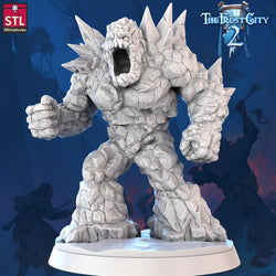 3D Printed STL Miniatures Granite Golems The Frost City 2 28 - 32mm War Gaming D&D (Online Only)