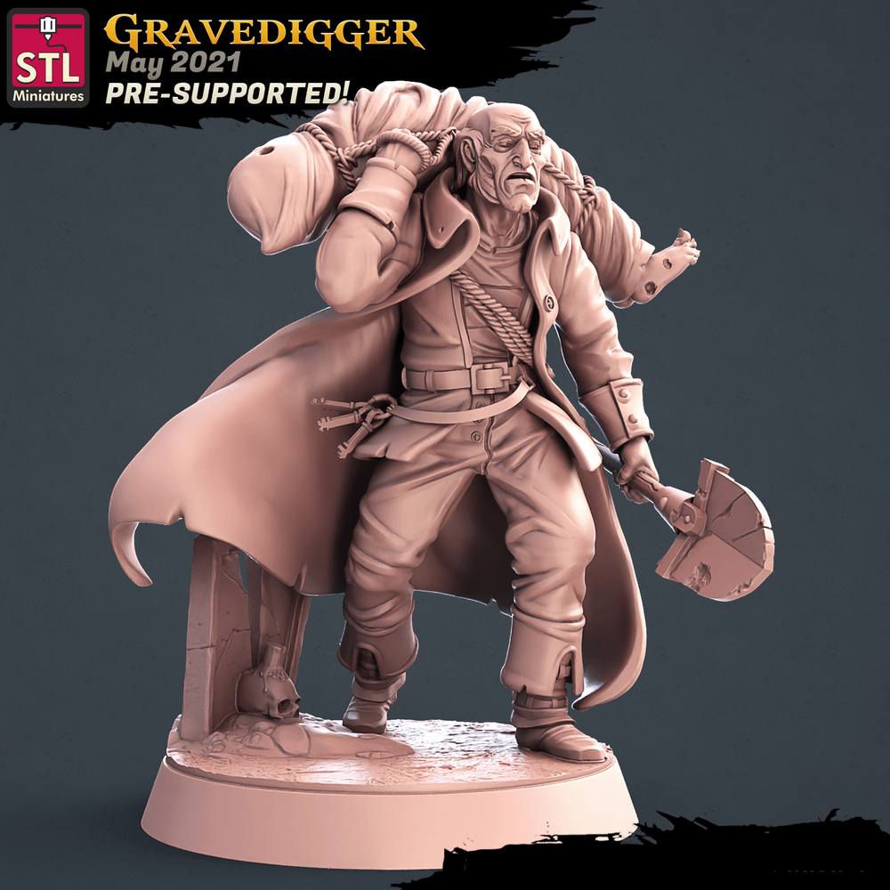 3D Printed STL Miniatures Graveyard Set 28 - 32mm War Gaming D&D (Online Only)