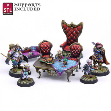 3D Printed STL Miniatures Guild Masters Set 28mm - 32mm War Gaming D&D (Online Only)
