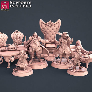 3D Printed STL Miniatures Guild Masters Set 28mm - 32mm War Gaming D&D (Online Only)