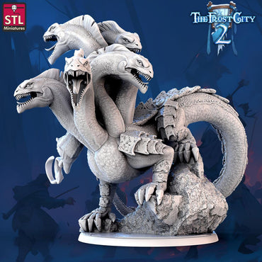 3D Printed STL Miniatures Hydra The Frost City 2 28 - 32mm War Gaming D&D (Online Only)