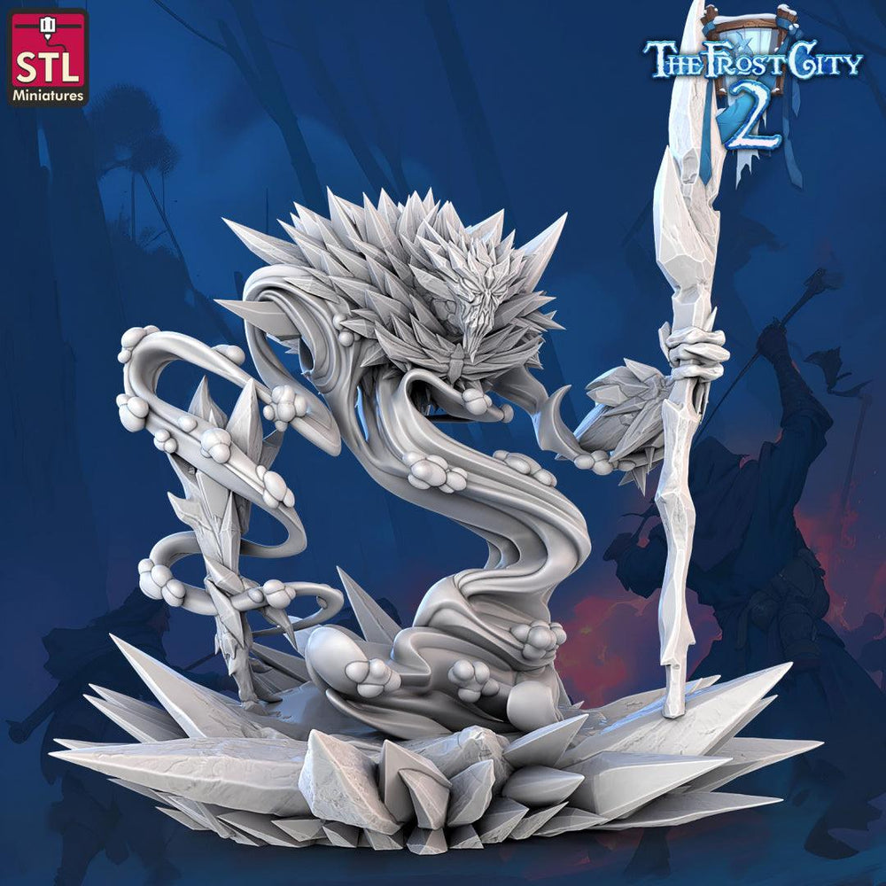 3D Printed STL Miniatures Ice Elementals 28 - 32mm War Gaming D&D (Online Only)