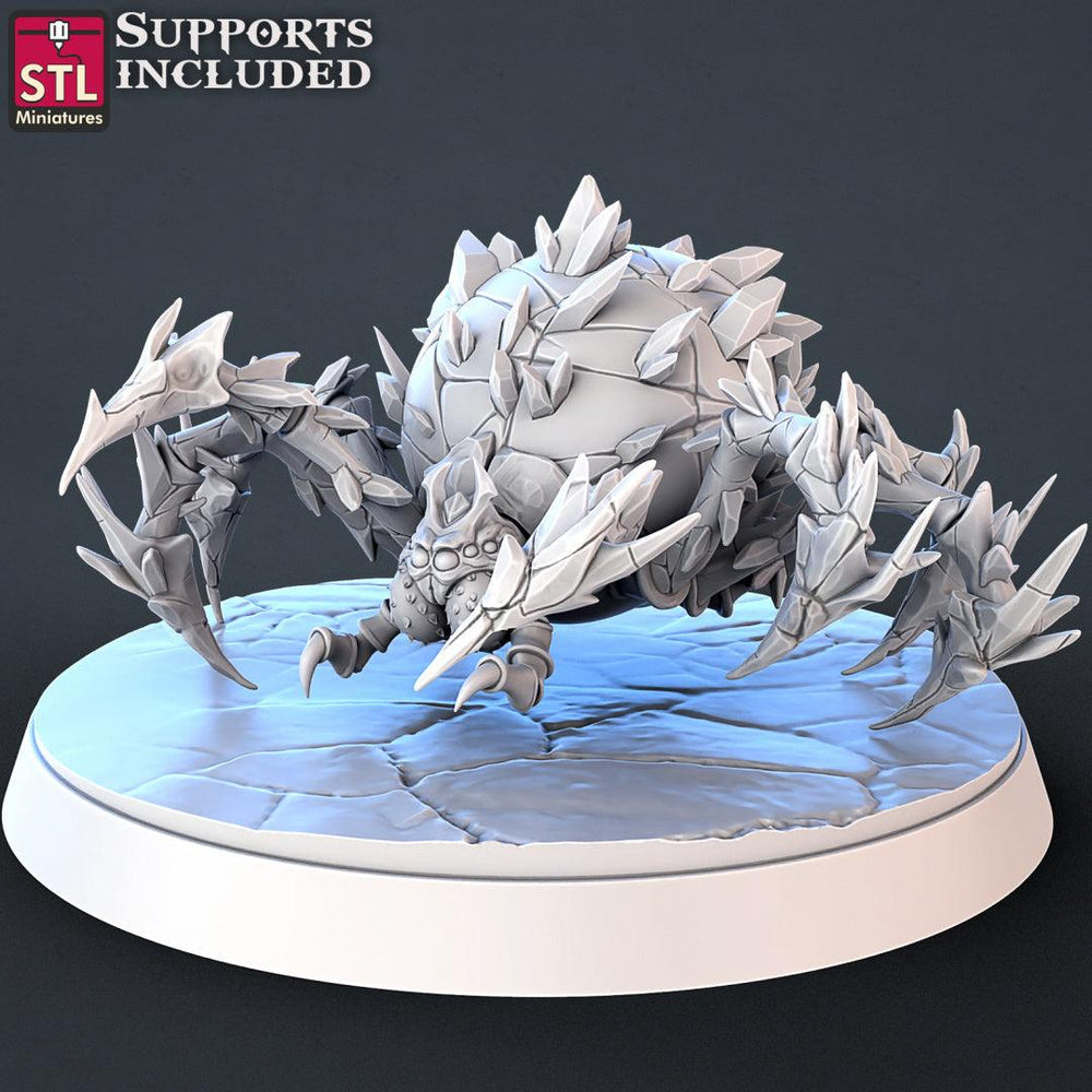 3D Printed STL Miniatures Ice Spiders | 28 - 32mm War Gaming D&D (Online Only)