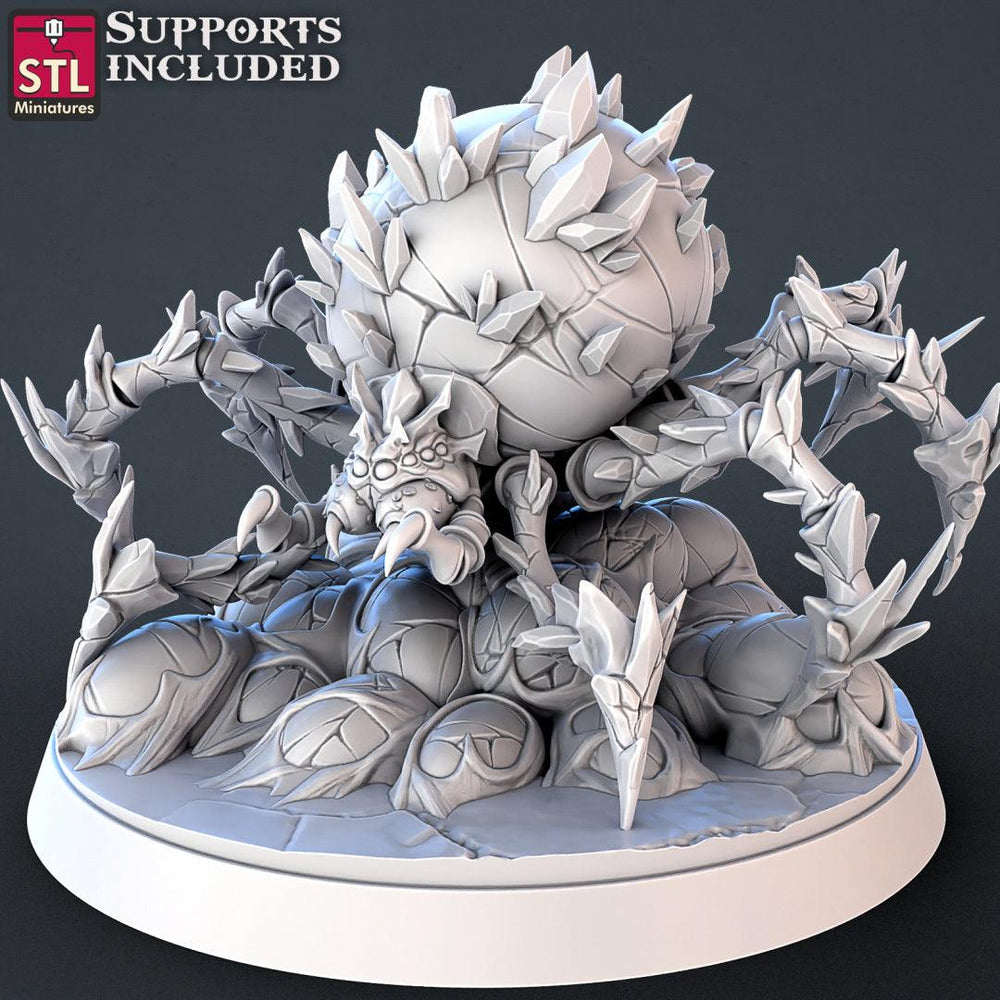 3D Printed STL Miniatures Ice Spiders | 28 - 32mm War Gaming D&D (Online Only)