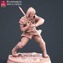 3D Printed STL Miniatures Injured Villagers Set 28 - 32mm War Gaming D&D (Online Only)