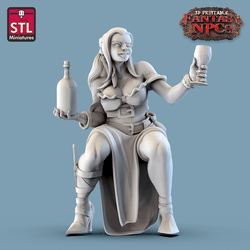 3D Printed STL Miniatures Inn Tavern Set Fantasy NPC 28mm - 32mm War Gaming D&D (Online Only)