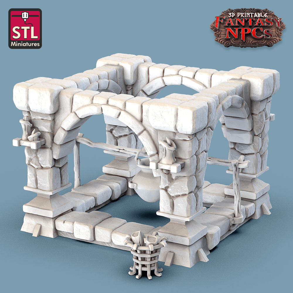 3D Printed STL Miniatures Inn Tavern Set Fantasy NPC 28mm - 32mm War Gaming D&D (Online Only)