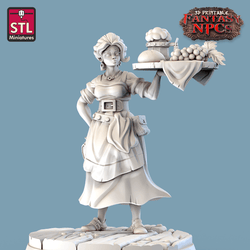 3D Printed STL Miniatures Inn Tavern Set Fantasy NPC 28mm - 32mm War Gaming D&D (Online Only)