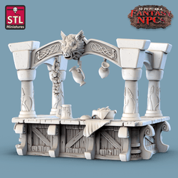 3D Printed STL Miniatures Inn Tavern Set Fantasy NPC 28mm - 32mm War Gaming D&D (Online Only)