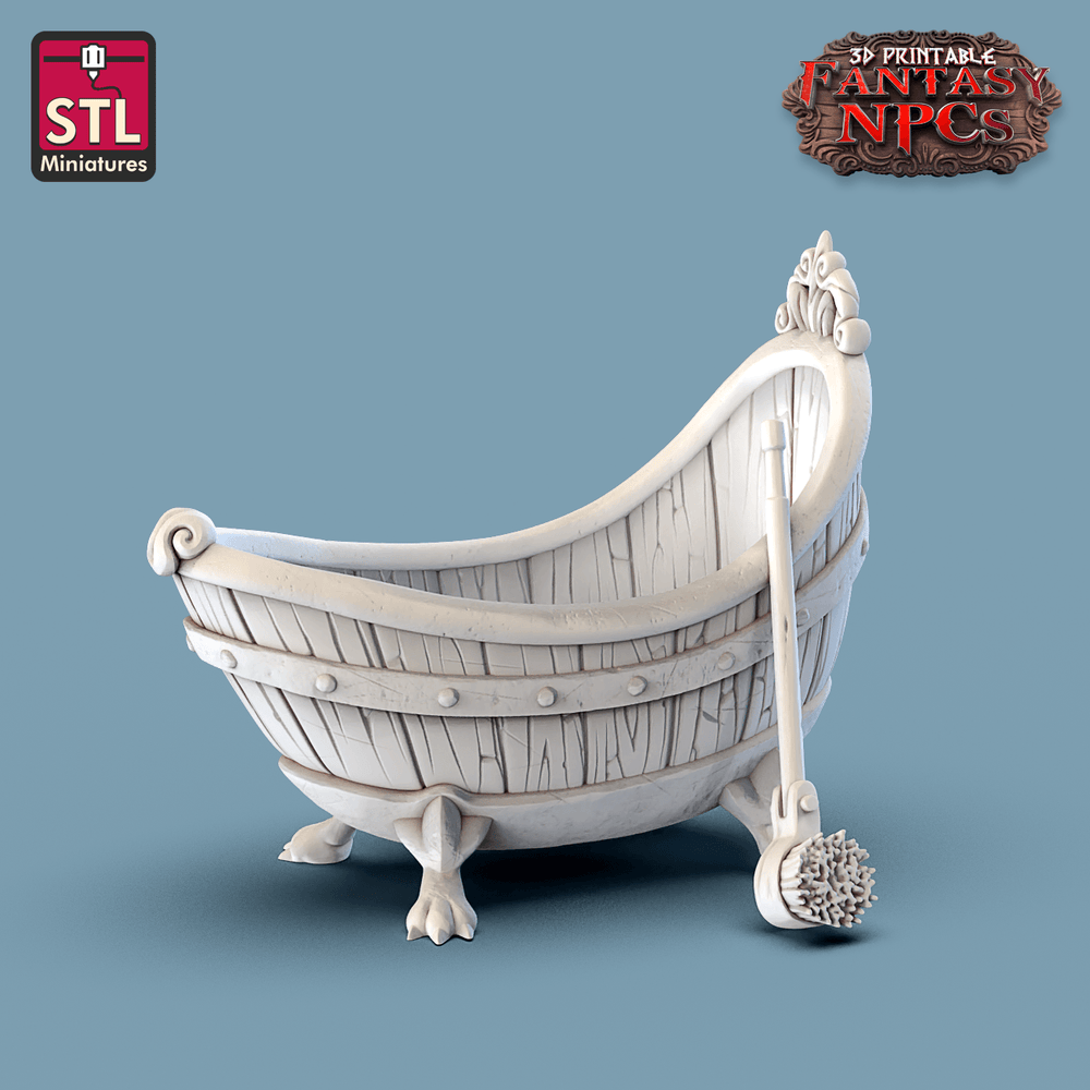 3D Printed STL Miniatures Inn Tavern Set Fantasy NPC 28mm - 32mm War Gaming D&D (Online Only)