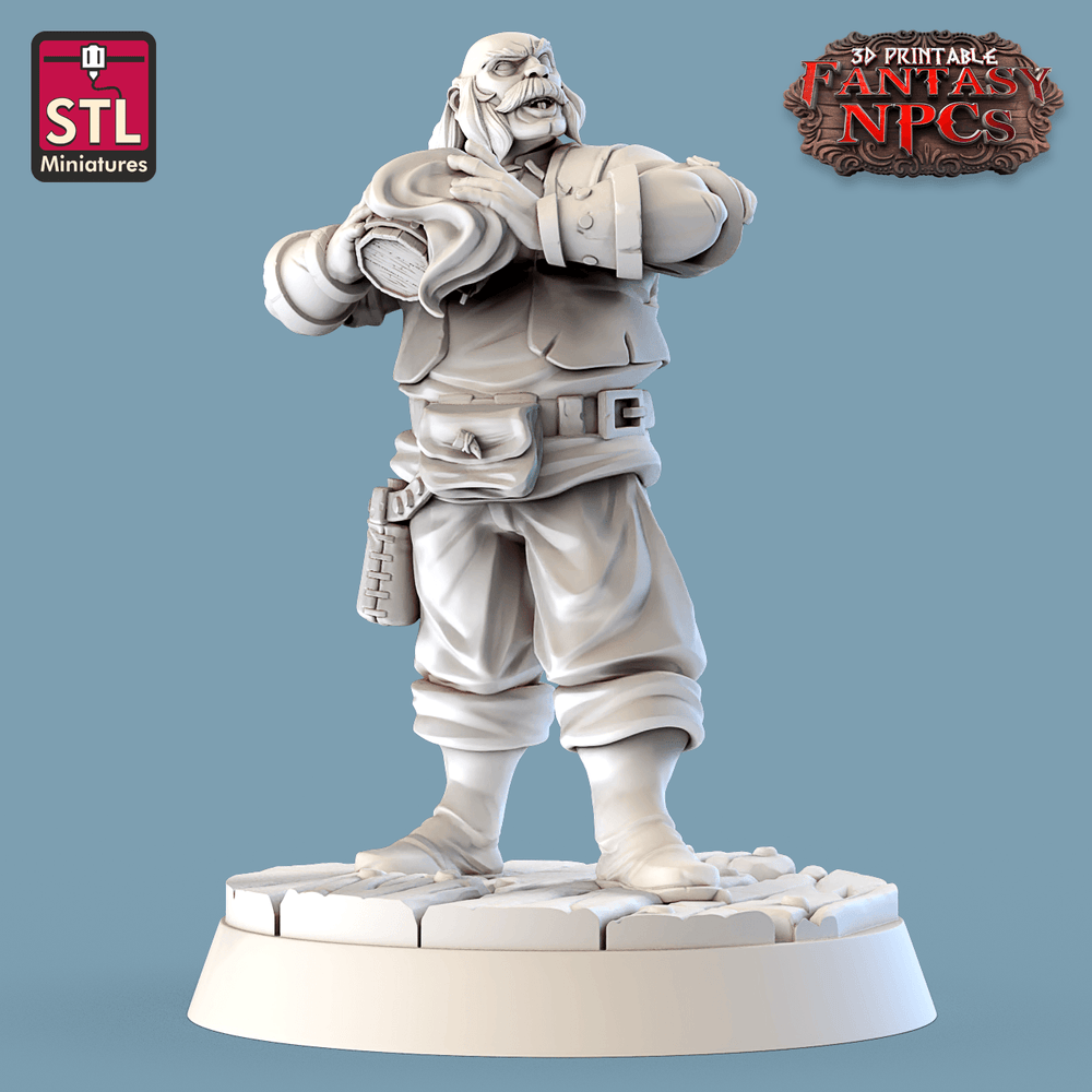 3D Printed STL Miniatures Inn Tavern Set Fantasy NPC 28mm - 32mm War Gaming D&D (Online Only)