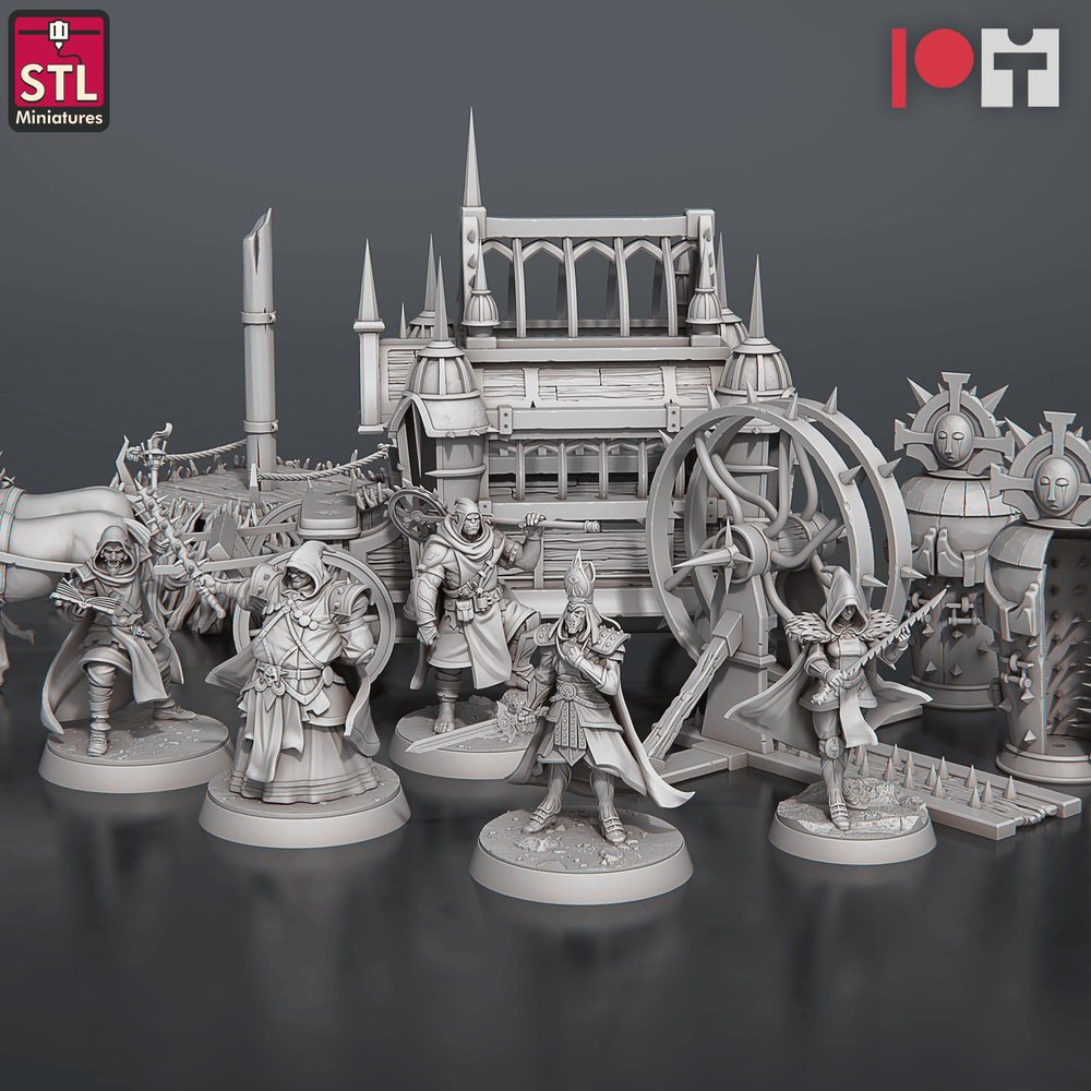 3D Printed STL Miniatures Inquisitors Set 28 - 32mm War Gaming D&D (Online Only)