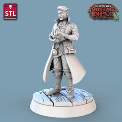 3D Printed STL Miniatures Investigator Set Fantasy NPC 2 | 28 - 32mm War Gaming D&D (Online Only)