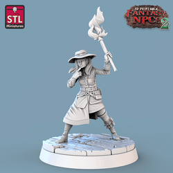 3D Printed STL Miniatures Investigator Set Fantasy NPC 2 | 28 - 32mm War Gaming D&D (Online Only)