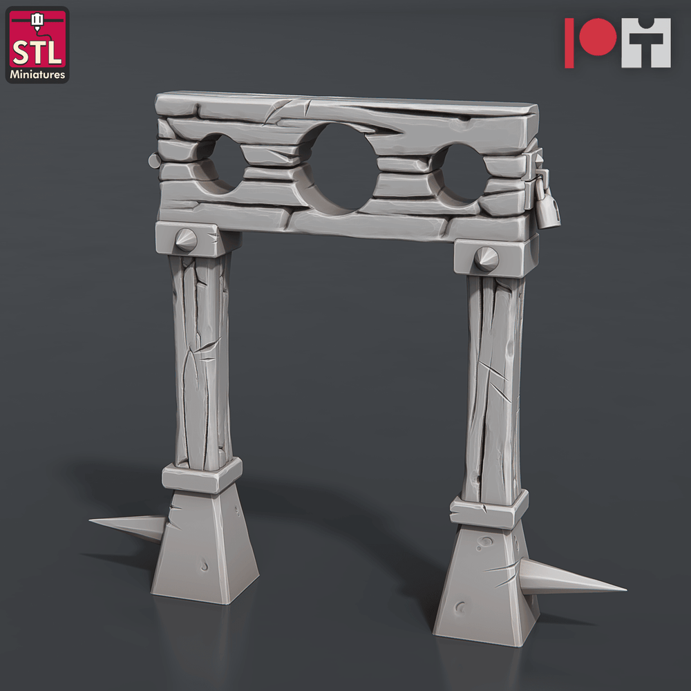 3D Printed STL Miniatures Jail Set 28 - 32mm War Gaming D&D (Online Only)