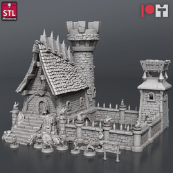 3D Printed STL Miniatures Jail Set 28 - 32mm War Gaming D&D (Online Only)