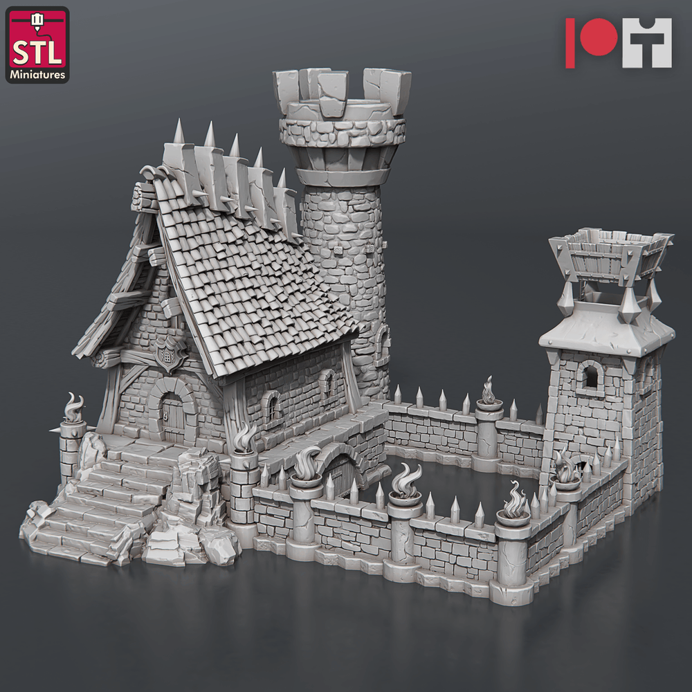 3D Printed STL Miniatures Jail Set 28 - 32mm War Gaming D&D (Online Only)