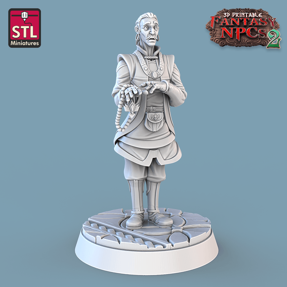 3D Printed STL Miniatures Jewelers Set Fantasy NPC 2 | 28 - 32mm War Gaming D&D (Online Only)