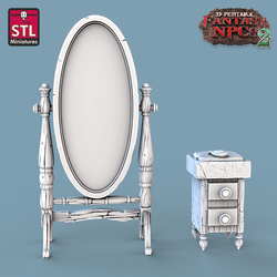 3D Printed STL Miniatures Jewelers Set Fantasy NPC 2 | 28 - 32mm War Gaming D&D (Online Only)