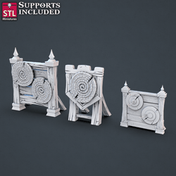 3D Printed STL Miniatures Jousting Set 28mm - 32mm War Gaming D&D (Online Only)