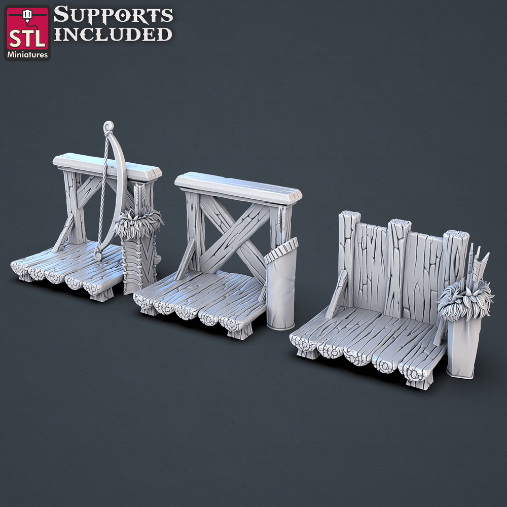 3D Printed STL Miniatures Jousting Set 28mm - 32mm War Gaming D&D (Online Only)