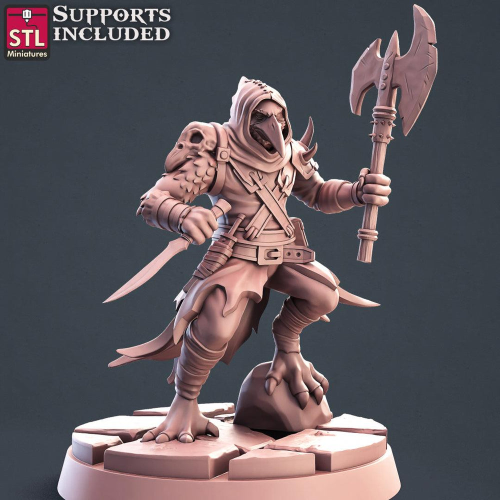 3D Printed STL Miniatures Kenku Set 28 - 32mm War Gaming D&D (Online Only)