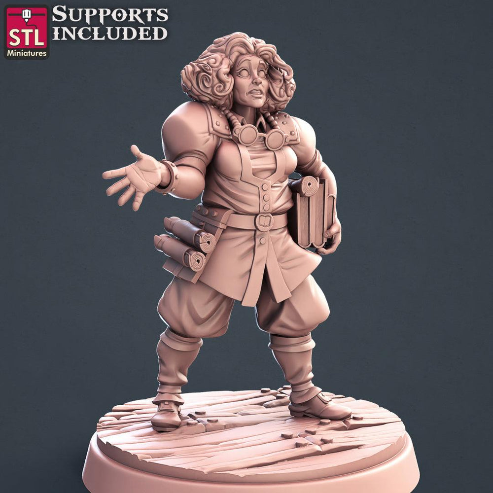 3D Printed STL Miniatures Librarian Set 28mm - 32mm War Gaming D&D (Online Only)